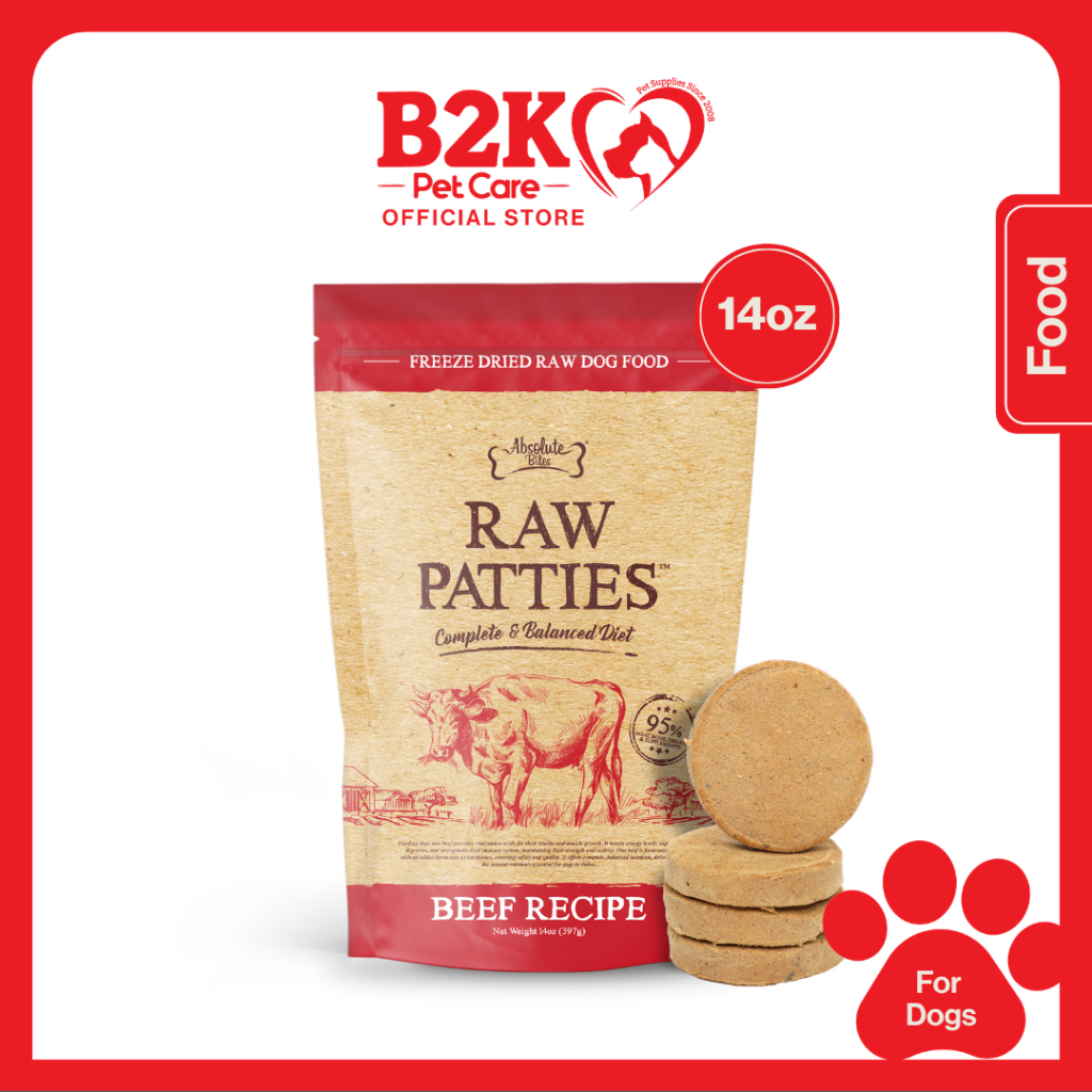 Absolute Bites Freeze Dried Raw Patties Dog Food for Dogs (14oz ...