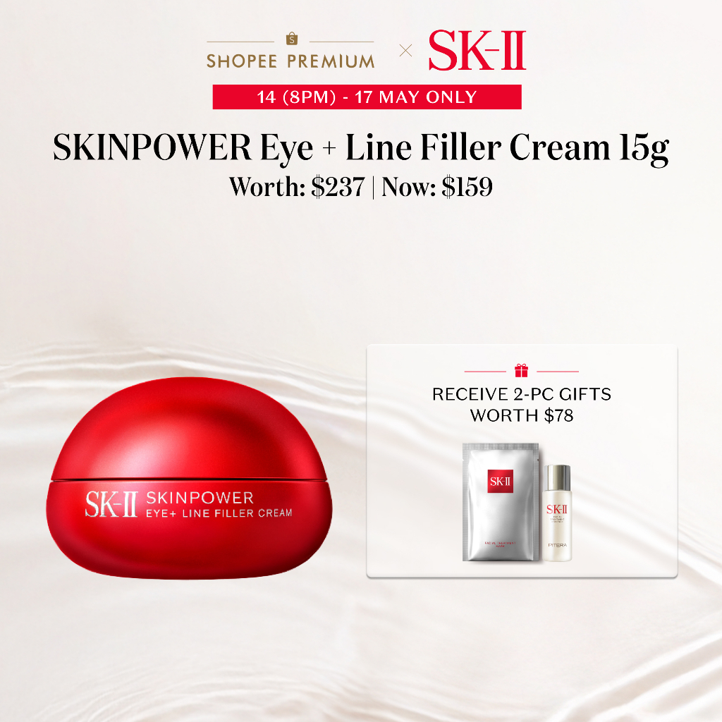 14(8pm) - 17 May Only] SK-II SKINPOWER Eye+Line Filler Cream 15g