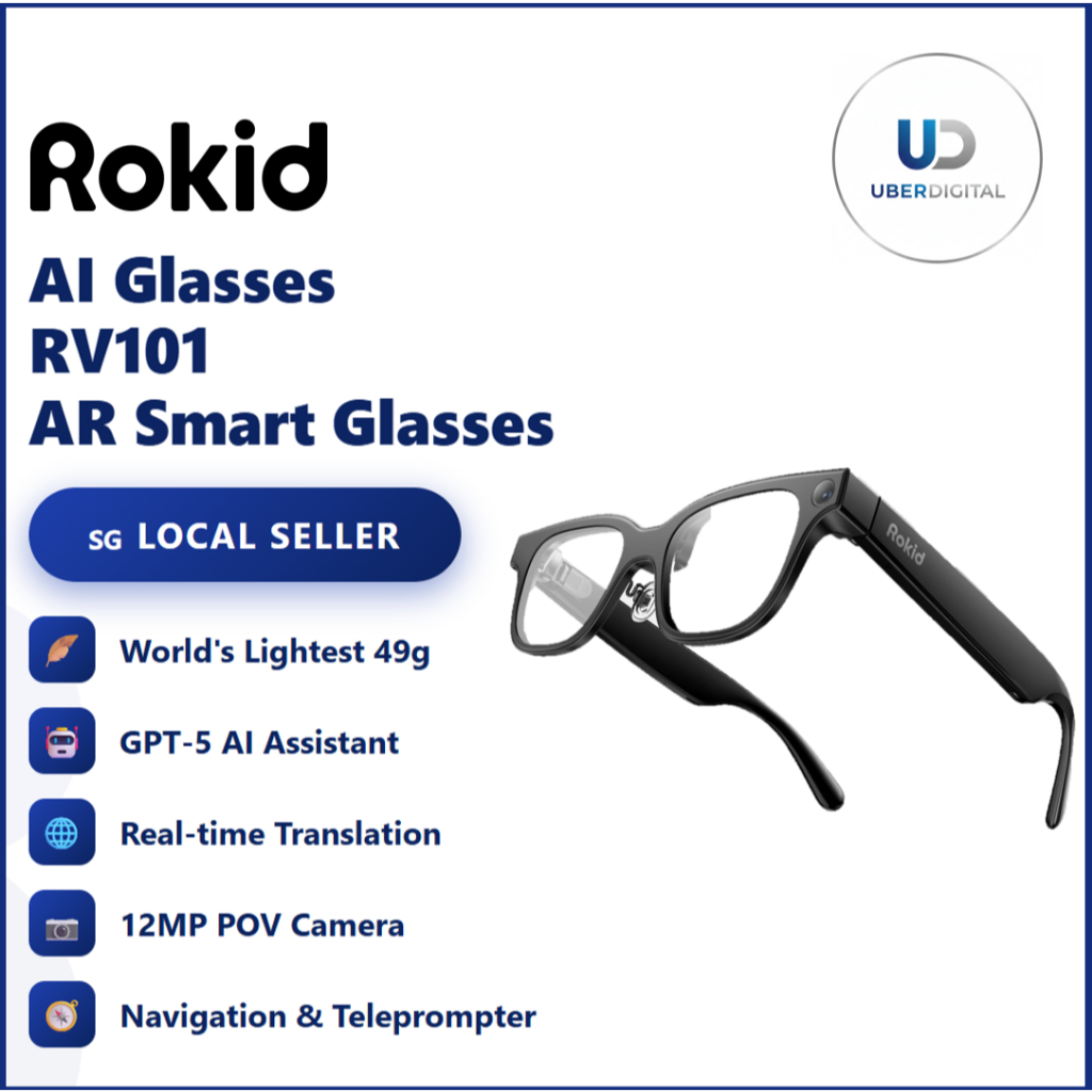 Rokid Glasses RV101 | World’s Lightest AI AR Glasses 49g | GPT-5 AI ...