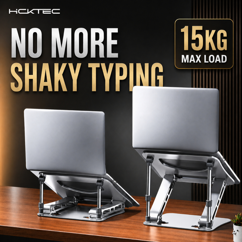HCKTec 18.5“ Laptop Stand Adjustable Foldable Heavy Duty Gaming ...