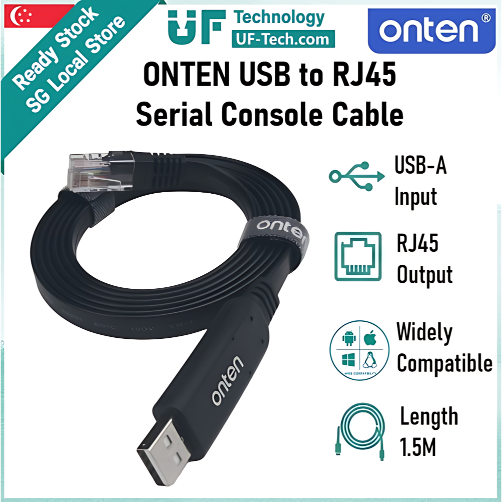 ONTEN USB to RJ45 Serial Console Cable Industrial 1.5m | Cisco Router ...