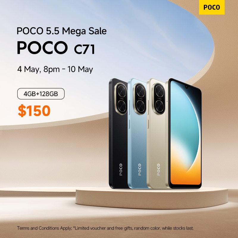 POCO C71 Smartphone | 4GB+128GB, Powerful octa-core processor