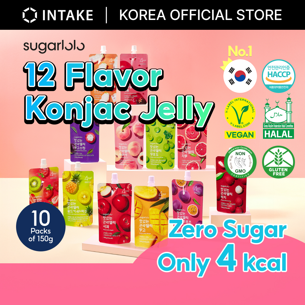[INTAKE] Sugarlolo Konjac Jelly (150g x 10Packs) | Korea Snack | Sugar ...