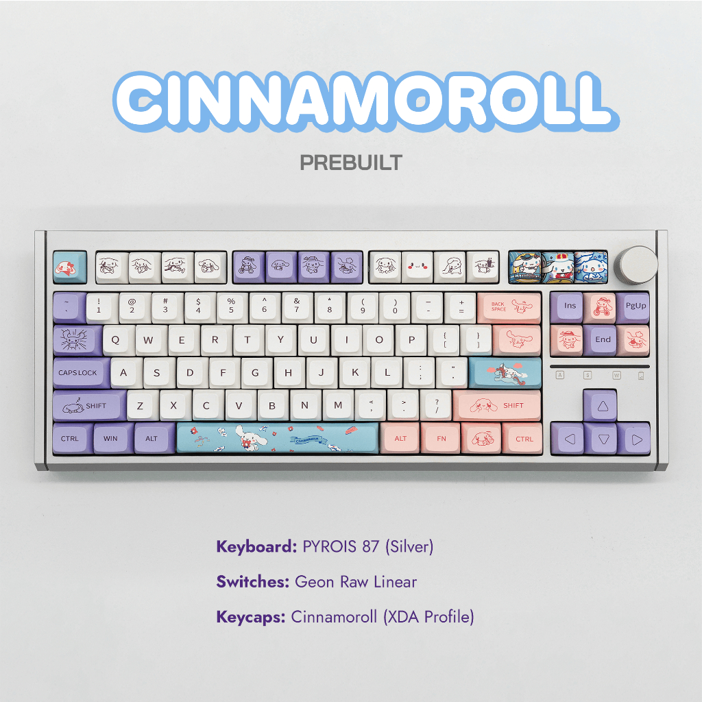 Steed PYROIS 87 Prebuilt TKL Wireless Keyboard Full Body CNC Aluminium ...