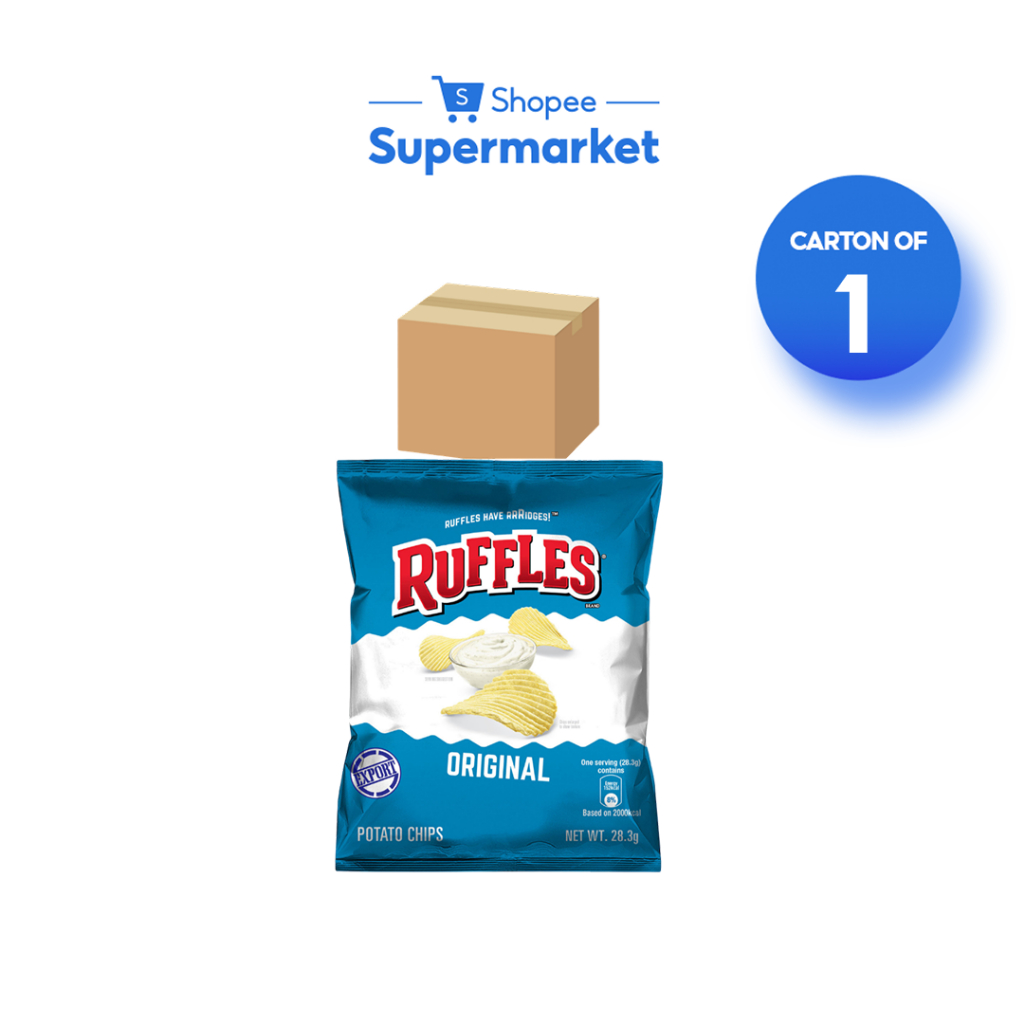 [1 Carton] Ruffles Original Potato Chips Snacks (50s) | Shopee Singapore