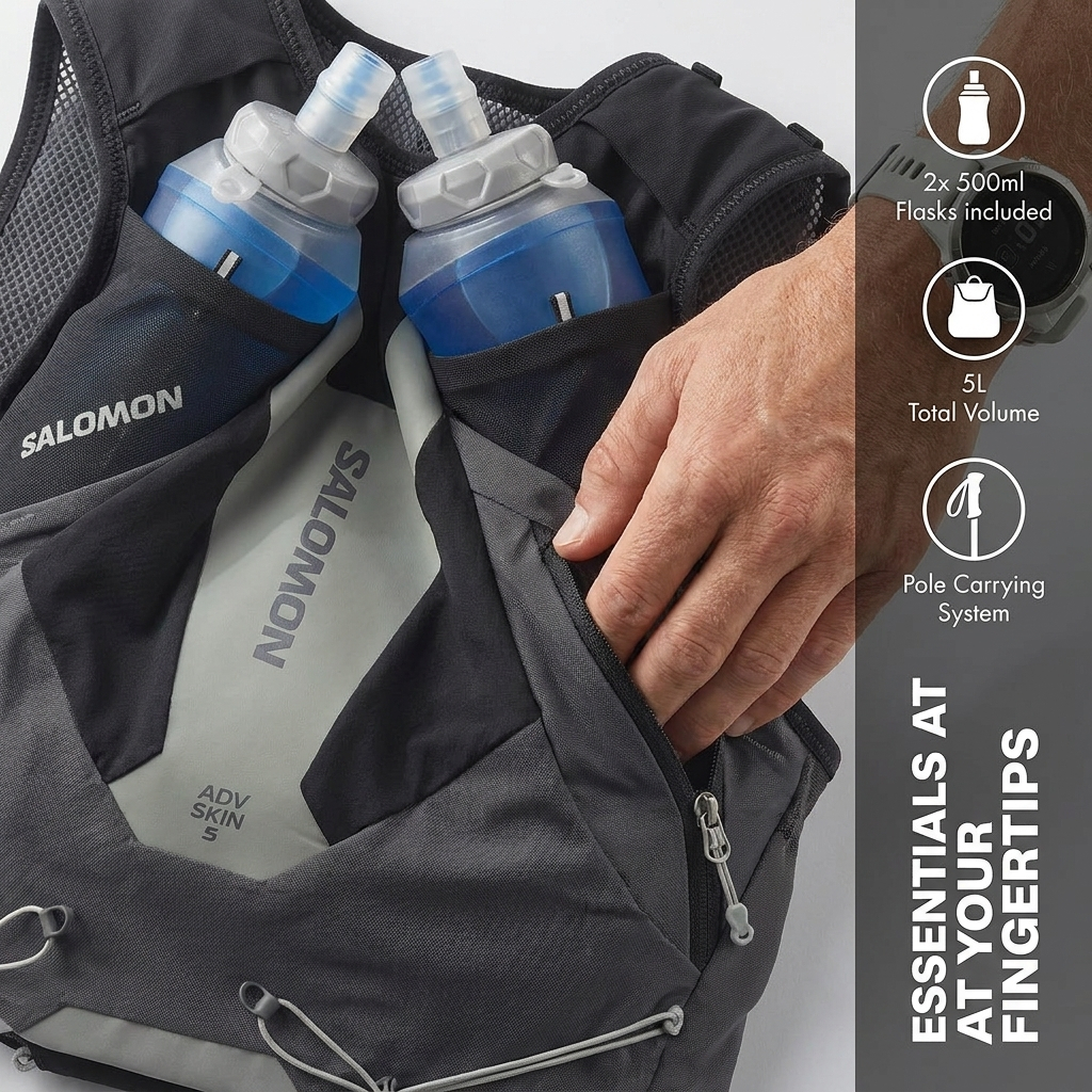 SALOMON ADV SKIN 5 GRADIENT SET Unisex Trail Running Vest with