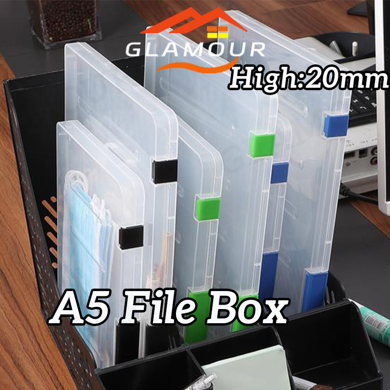 [SG] A5 File Box Folder Document Transparent Storage Box File ...