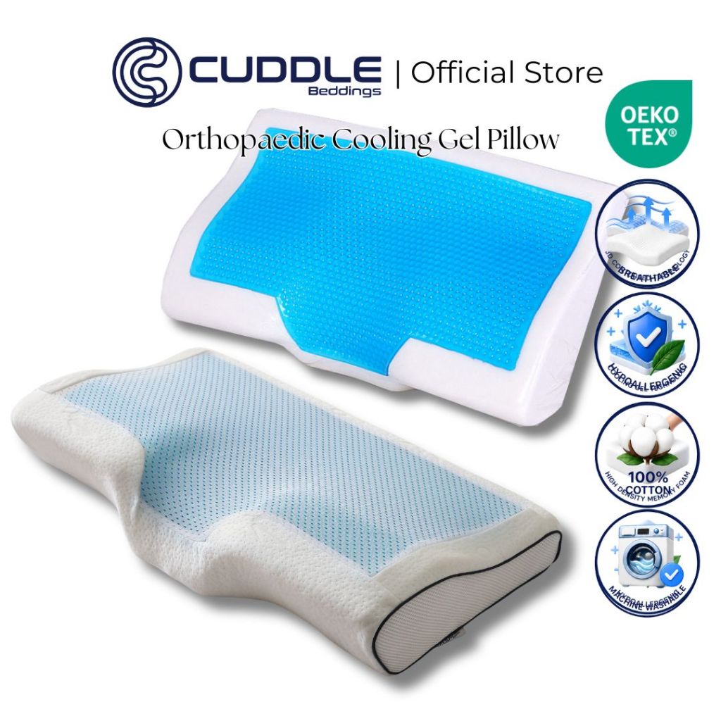 Cuddle™ Ortho-Cool Pillow | Cooling Gel Memory Foam Pillow | Ergonomic ...