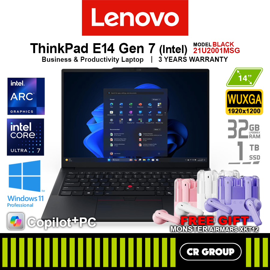 Lenovo ThinkPad E14 Gen 7 - Ultra 7 258V - Intel Arc 140V - 32GB