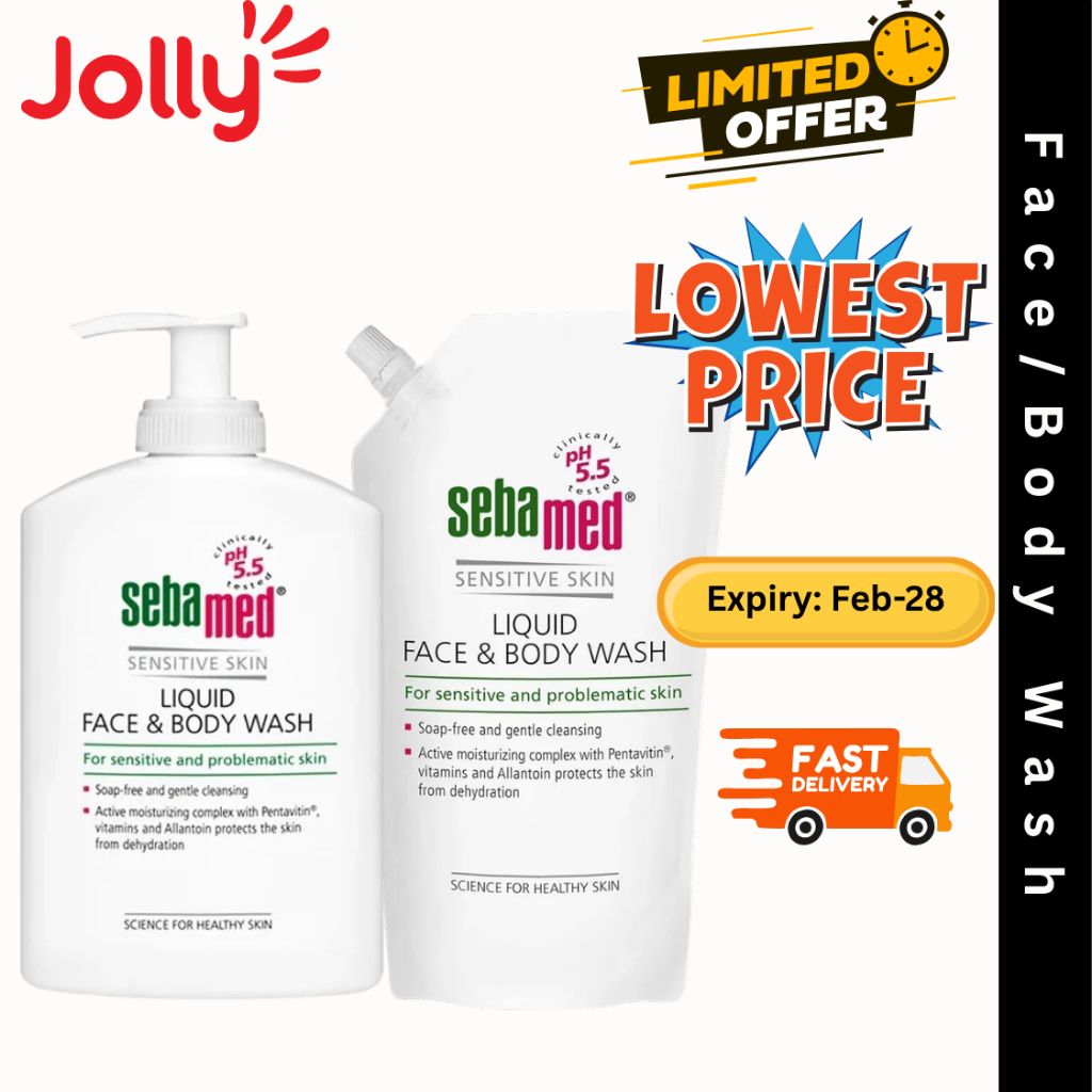 Sebamed Liquid Face & Body Wash 1L / Refill Pack 1L / 200ml | Jolly ...