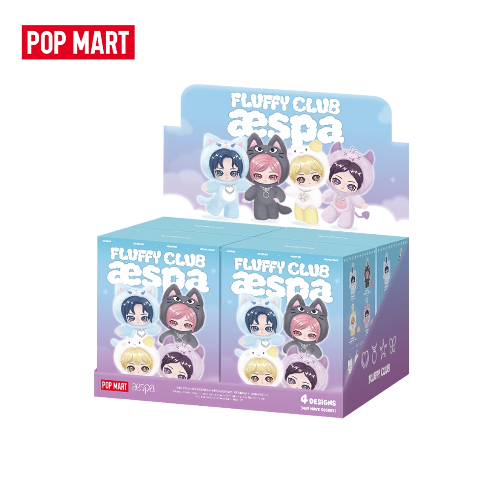 POP MART aespa Fluffy Club Series Vinyl Plush Doll Pendant Blind