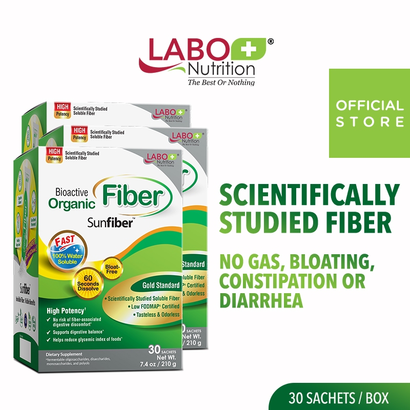 [3 Boxes] LABO Nutrition Bioactive Organic Fiber -Bloat-free Sunfiber ...