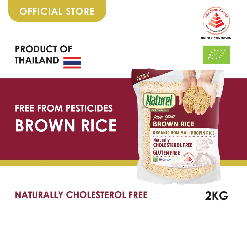 Naturel Organic Brown Rice, 2kg | Shopee Singapore