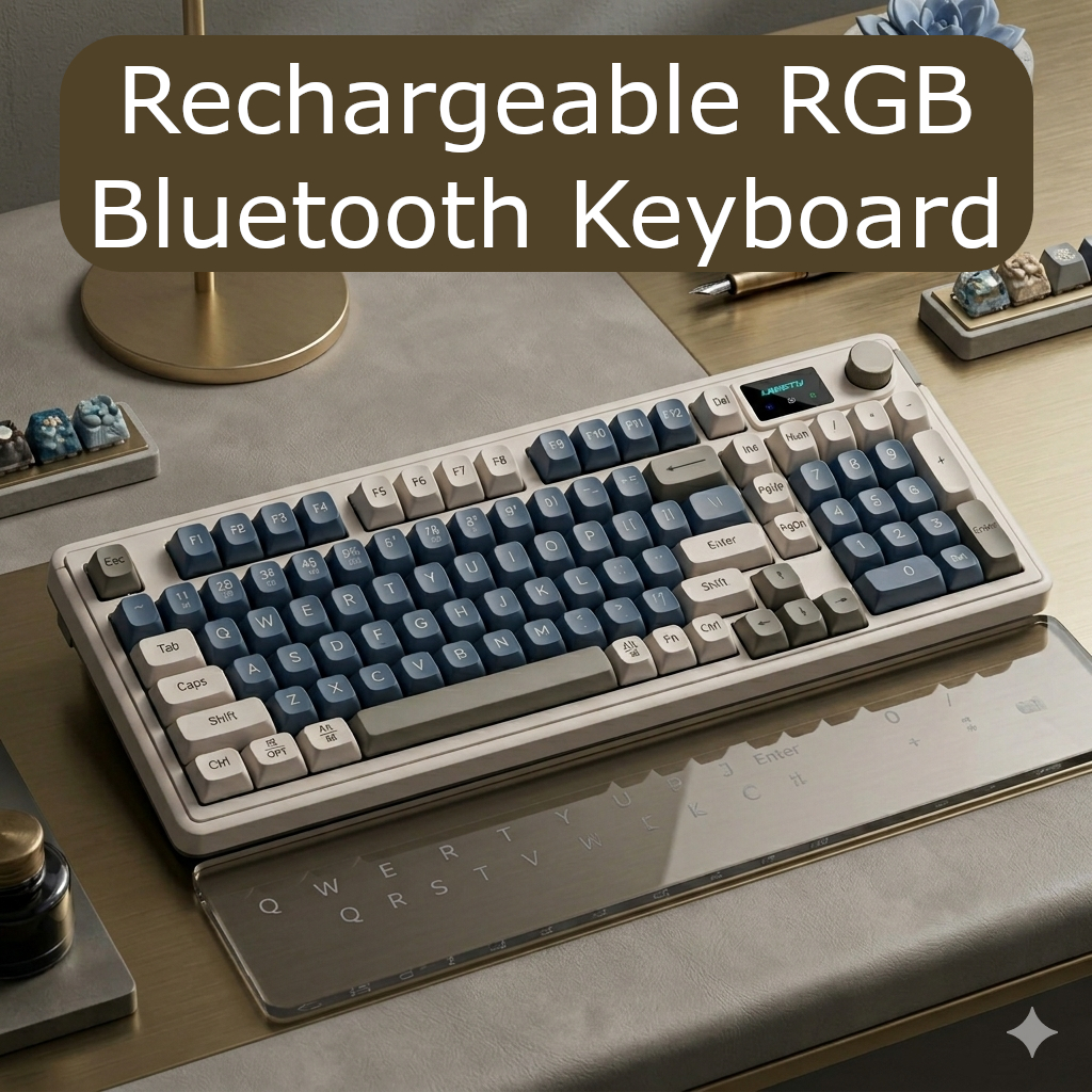 L98 Bluetooth RGB Mute Keyboard Office 2.4G Wireless Keyboard | Shopee ...