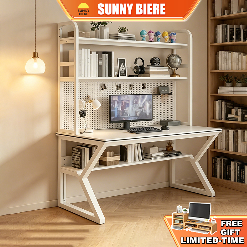 SNB Study Table With Bookshelf Computer Table Student Study Desk Work ...