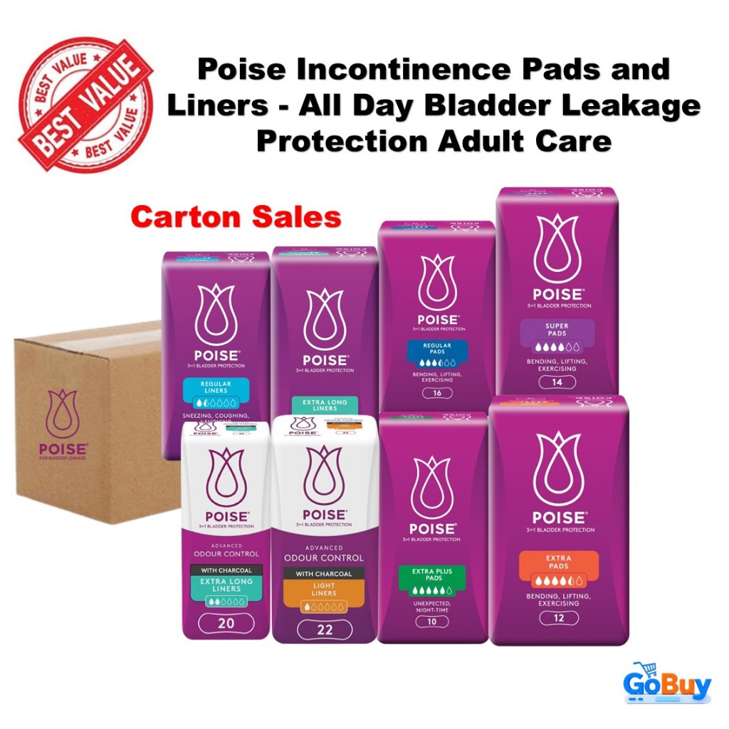 [ Carton Sales] Poise Incontinence Pads and Liners | 24 Pads / Ctn ...