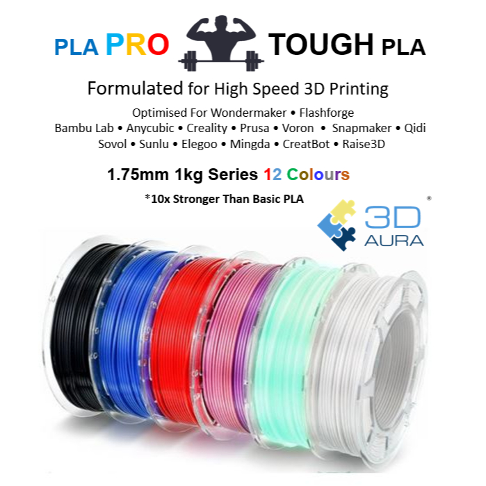 3D AURA PLA PRO Tough PLA 1.75mm 1kg 3D Printer Filament Printing ...