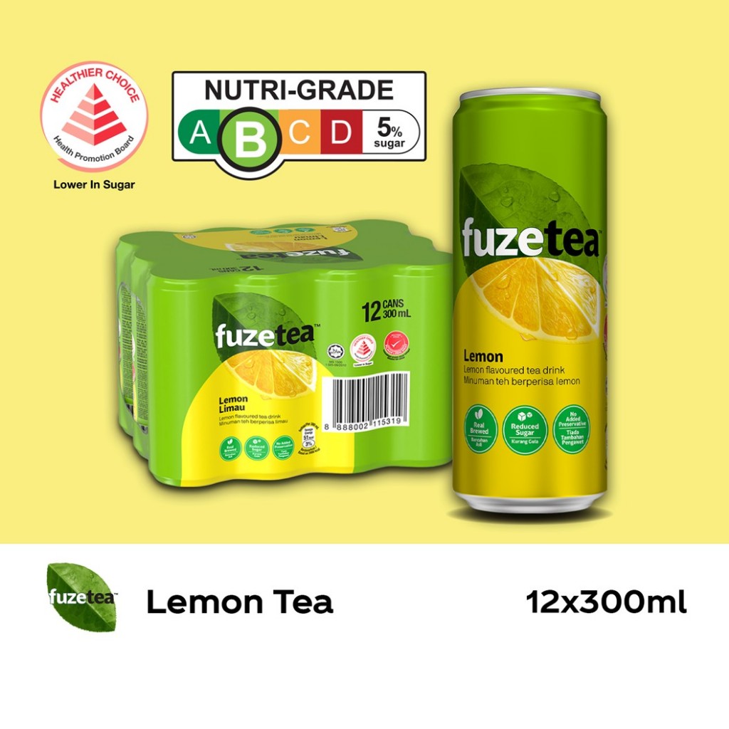 Fuze Tea Ice Lemon Tea Cans (12 x 300ml) Case | Shopee Singapore