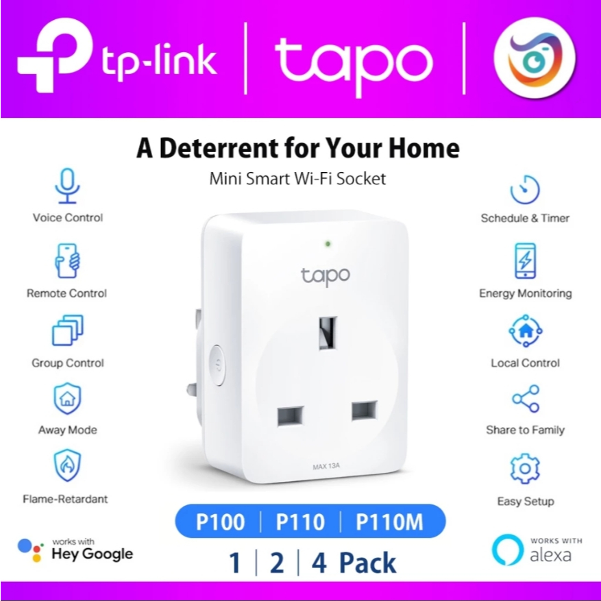 TP-Link Tapo P100 / P110 / P110M Mini Smart Wi-Fi Socket Plug Remote ...