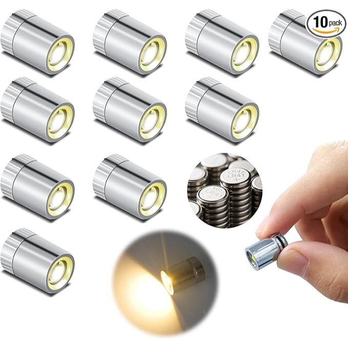 10Pcs Mini LED Button Lights Color Changing Flash Lamps | Battery ...