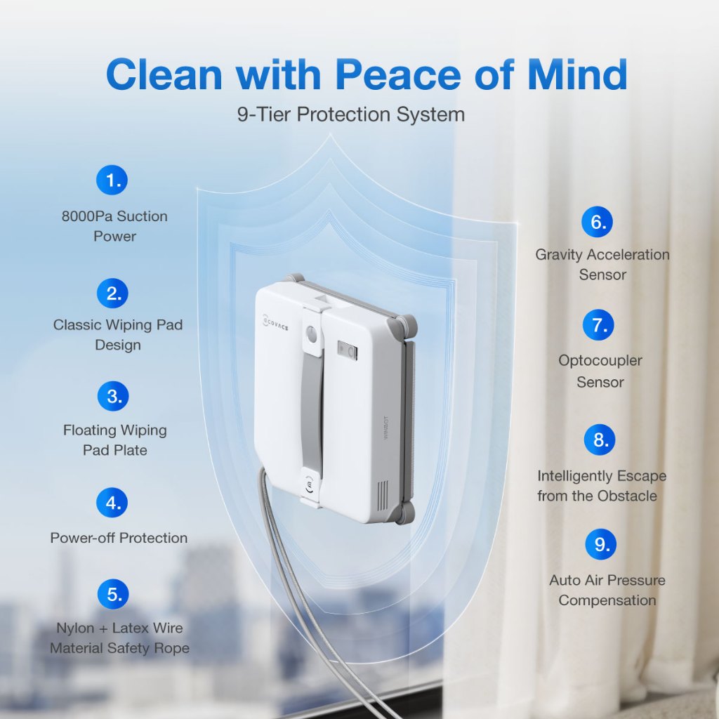 NEW] ECOVACS Winbot Mini/Mini 2 Window Vacuum Cleaner | Compact