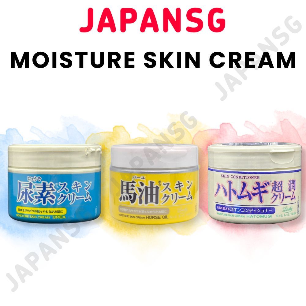 Loshi Horse Oil Moisture Skin Cream/ Urea/ Hatomugi/ Pure Virgin Horse ...