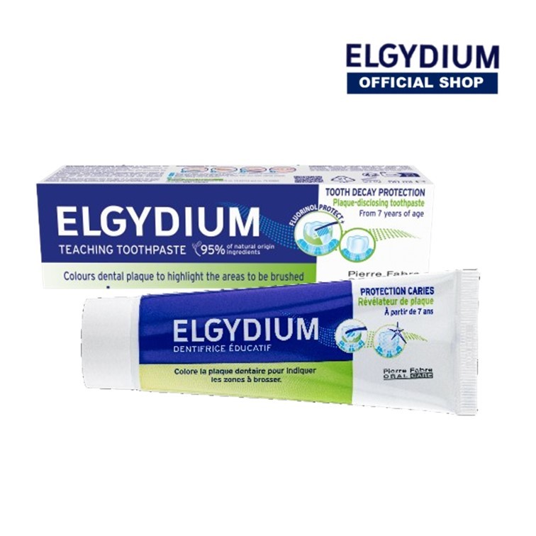 Elgydium TEACHING PLAQUE DISCLOSING Toothpaste 50ml ( Buy 1 Free travel ...