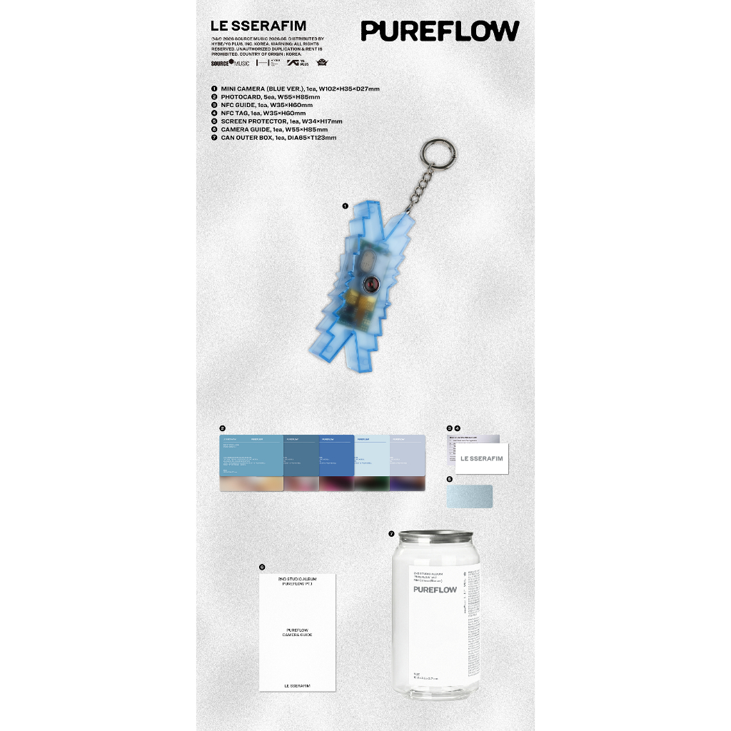 アイドル LE SSERAFIM PUREFLOW Mini Camera POB] LE SSERAFIM - [ PUREFLOW PT.1 ] (MINI CAMERA Ver.) | Shopee