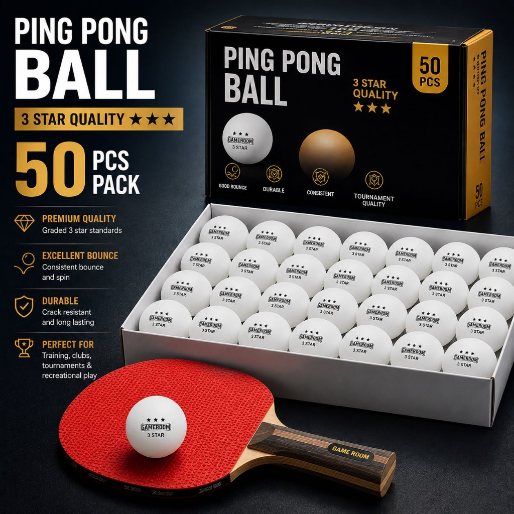 50pcs 3 Star Ping Pong Ball | Shopee Singapore