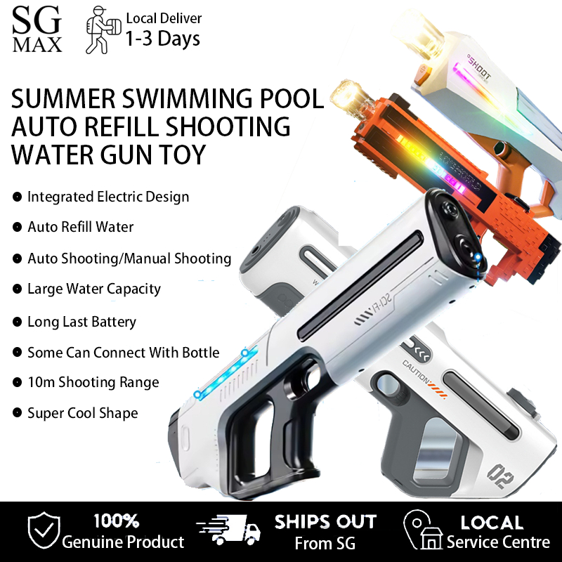 2 Modes Automatic Water Refill Electric Splashing Water Shooting Gun ...