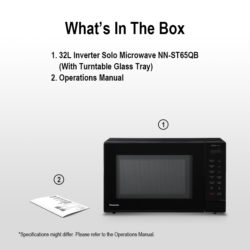 Panasonic 32L Inverter Solo Microwave Oven NN-ST65QBYPQ | Shopee