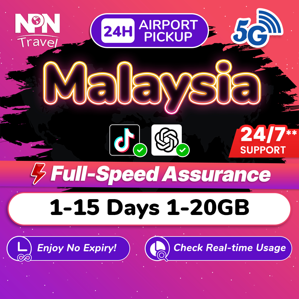 Malaysia SIM Card Pro 1-15 Days 1-20GB 5G/4G Data | Instant Airport ...