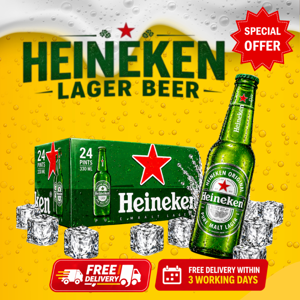 Heineken Pint Lager Beer 24 X 330ml | Shopee Singapore