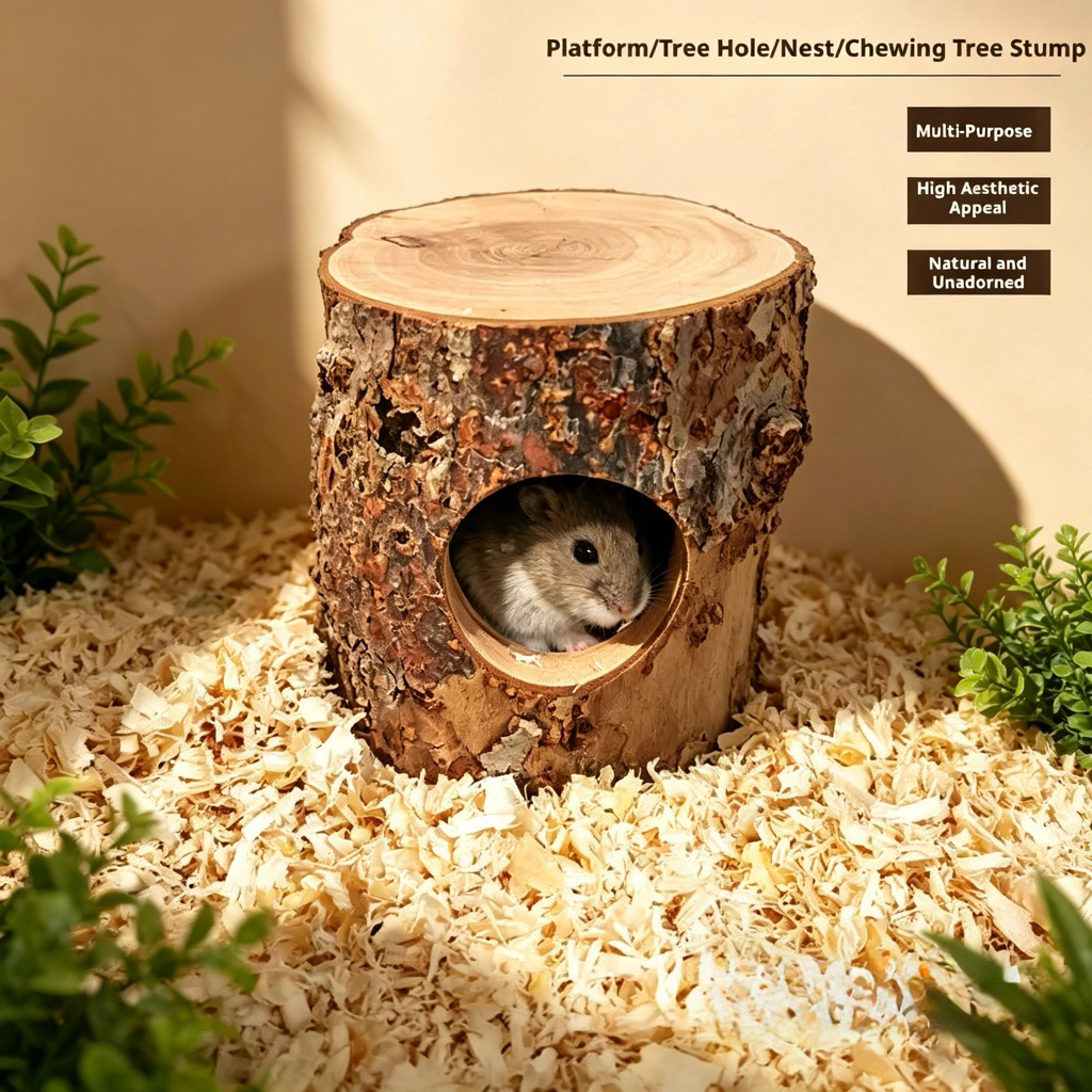 Hamster, Apple Wood, Wood Tree Cave, Wood Nest, Natural Teeth Grinding ...