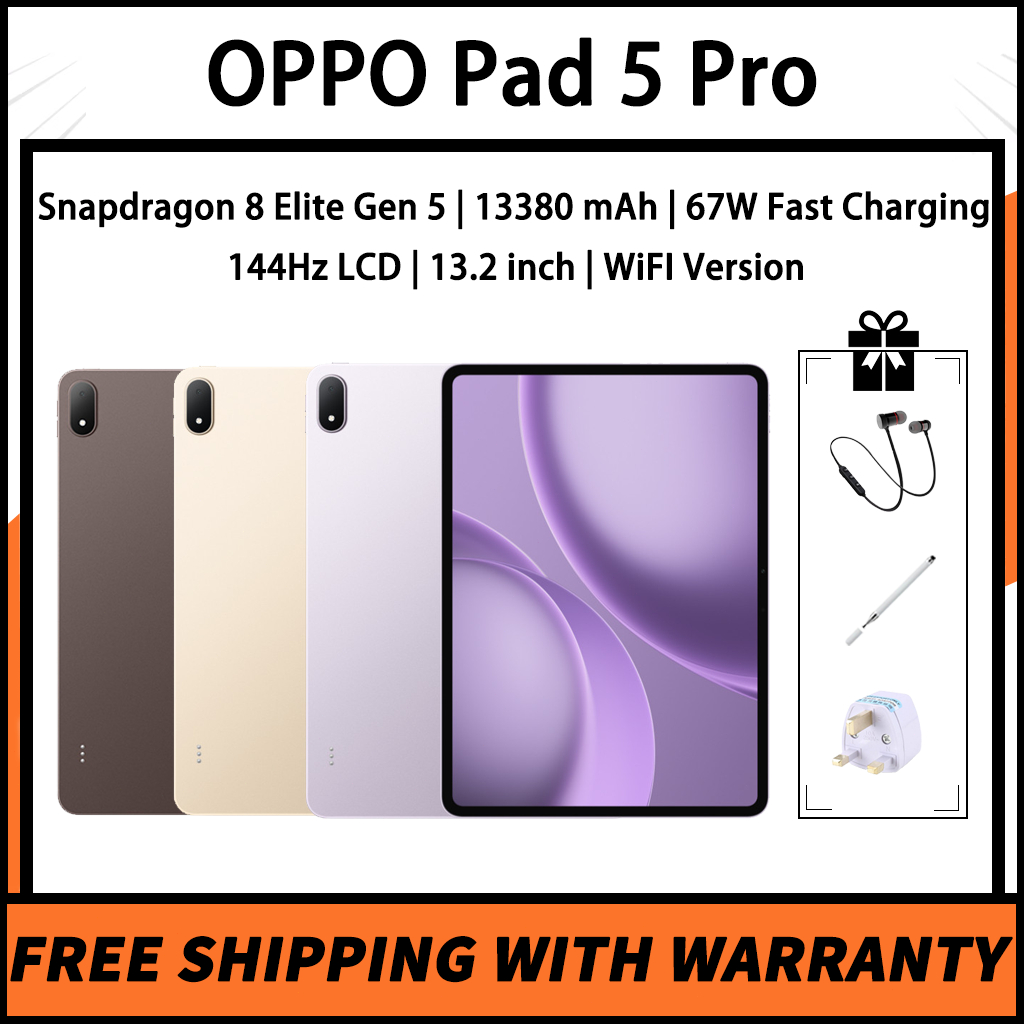 OPPO Pad 5 Pro Snapdragon 8 Elite Gen 5 13380 mAh 67W Fast Charging ...