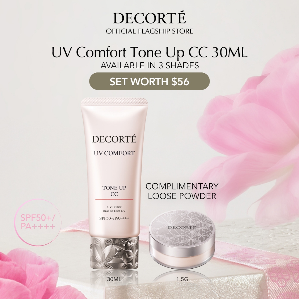 [Launch Exclusive] Decorte UV Comfort Tone Up CC 30ml + Gift Loose ...