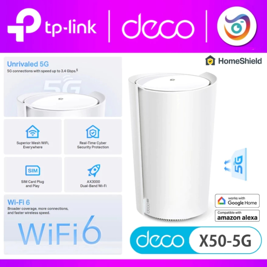 TP-Link Deco X50-5G 5G AX3000 Dual-Band Whole Home Mesh WiFi 6 Gateway ...