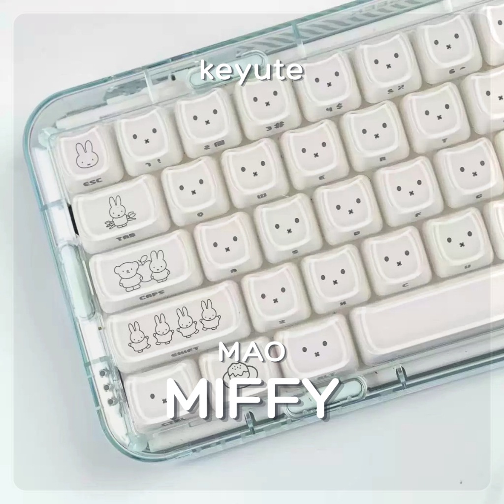 🇸🇬 [Keycaps Only] Miffy Chiikawa Usagi Crystal Jelly MAO Profile for ...