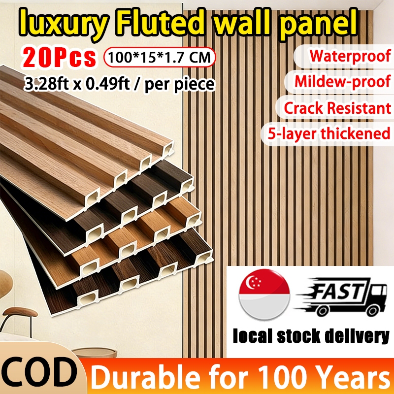 🌳【In Stock】20PCS Fluted Wall Panel Easy installation 3.5FT