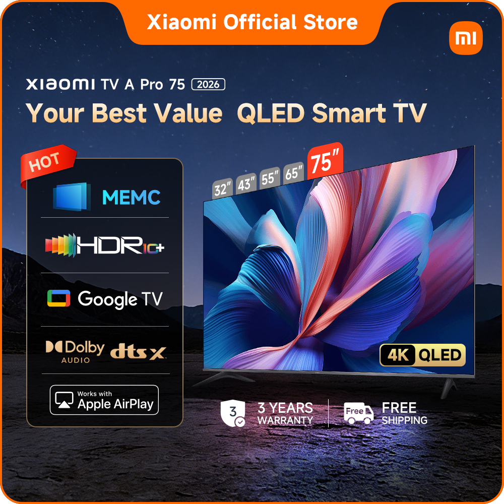 Xiaomi TV A Pro 2026 Series | 43''/55''/65''/75'', 4K QLED display