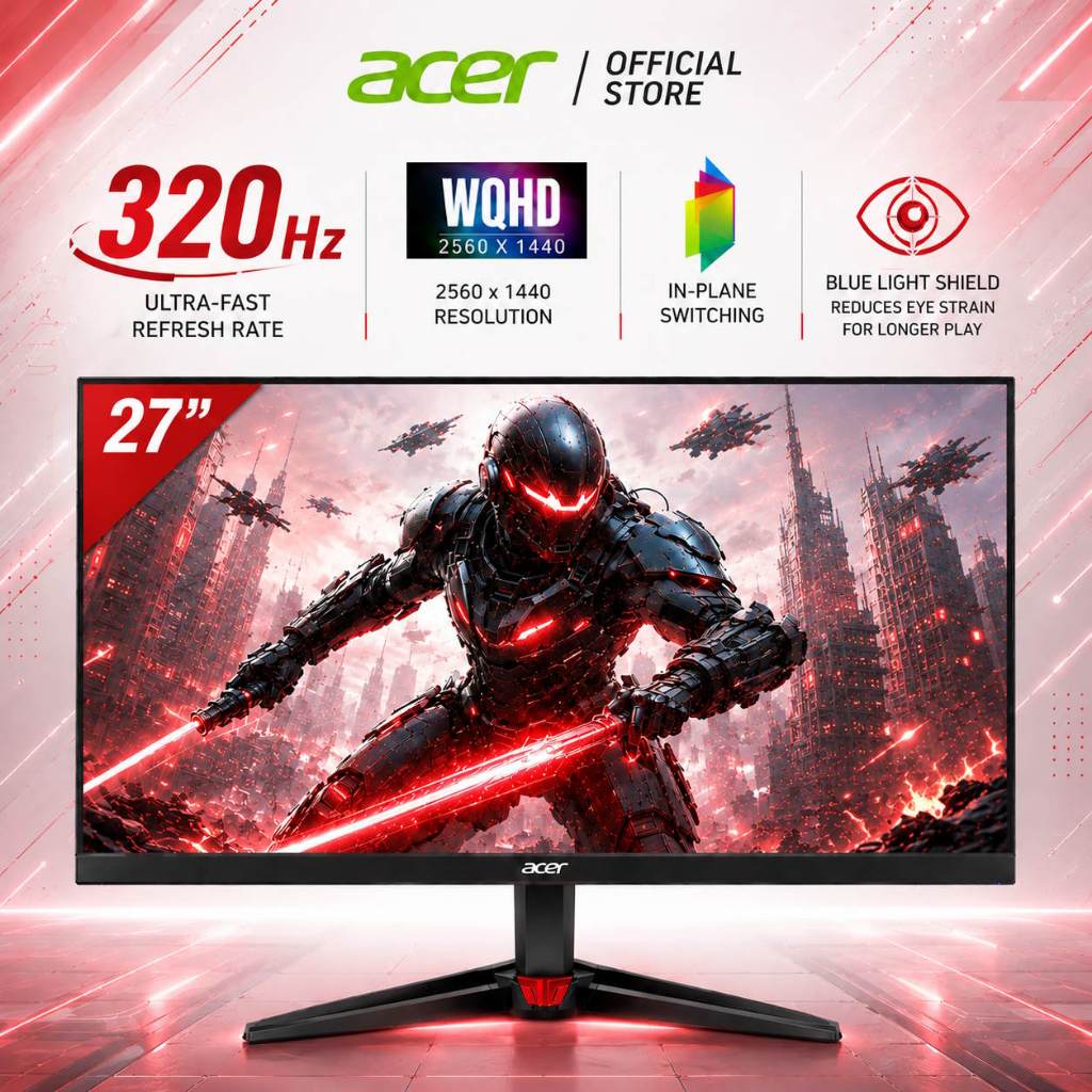 Acer Nitro VG270U F3 27-Inch WQHD IPS Gaming Monitor with 320Hz
