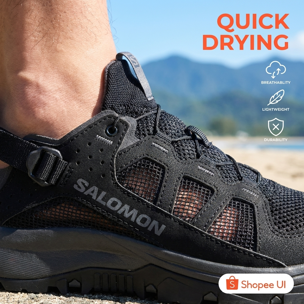 Water] SALOMON Men TECHAMPHIBIAN 5 Watershoes L47115100 | Shopee
