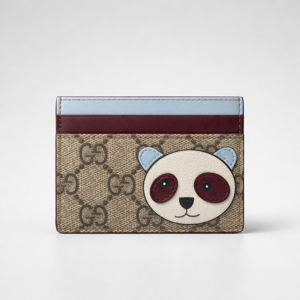 GUCCI GG Supreme Panda Card Holder 818769 | Shopee Singapore