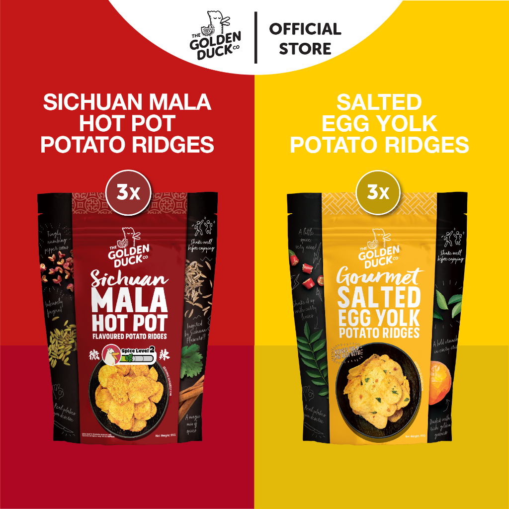 [Bundle of 6] Salted Egg Fish Skin & Salted Egg Potato Ridges / Sichuan ...