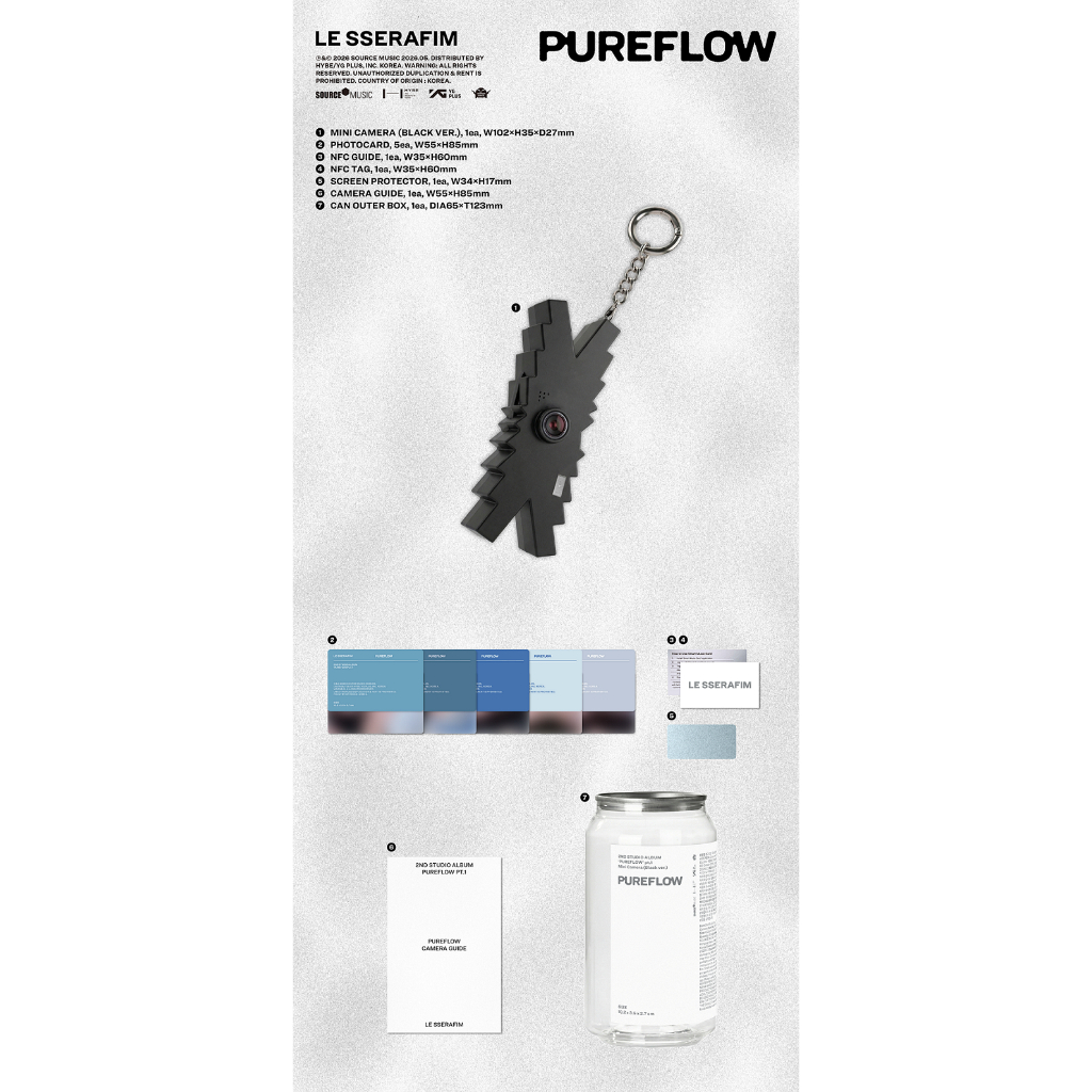 POB] LE SSERAFIM - [ PUREFLOW PT.1 ] (MINI CAMERA Ver.) | Shopee