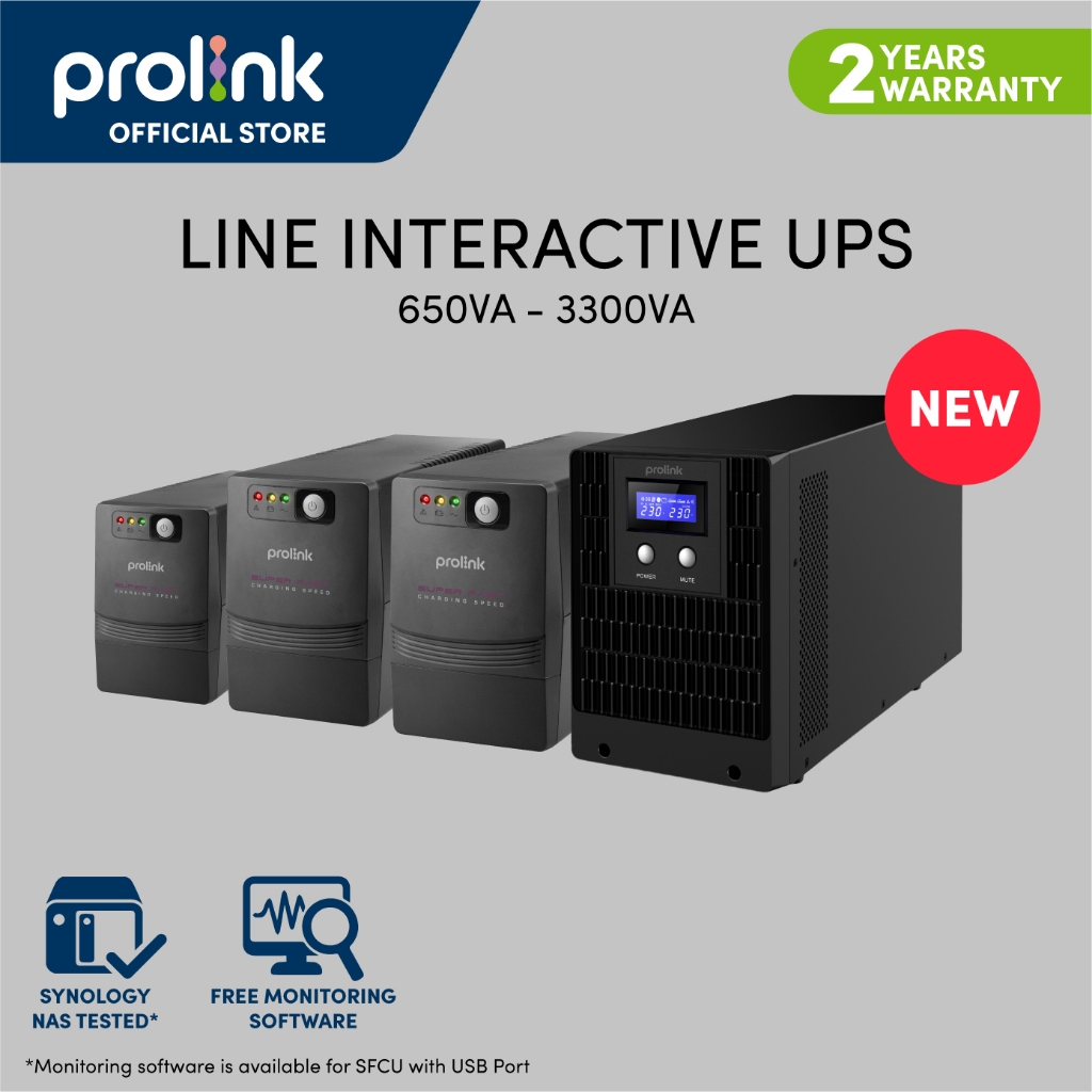 [JUL PROMO] Prolink 650VA 1500VA 3300VA line interactive UPS Power ...