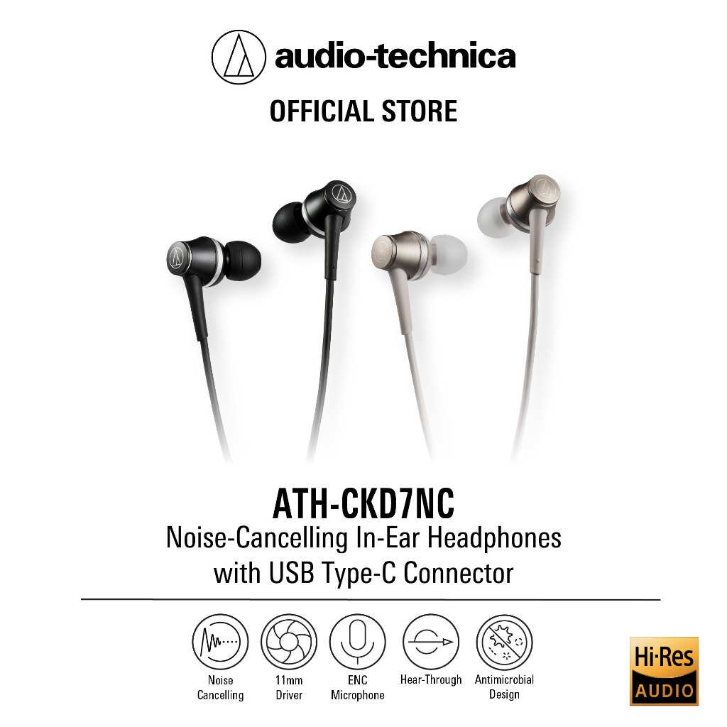 Audio-Technica ATH-CKD7NC Noise-canceling USB Type-C earphones