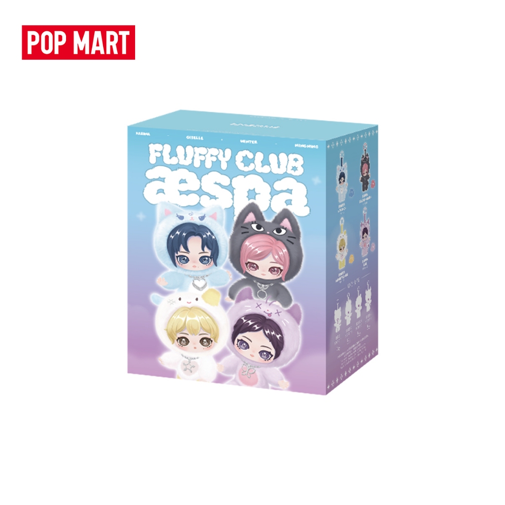 POP MART aespa Fluffy Club Series Vinyl Plush Doll Pendant Blind