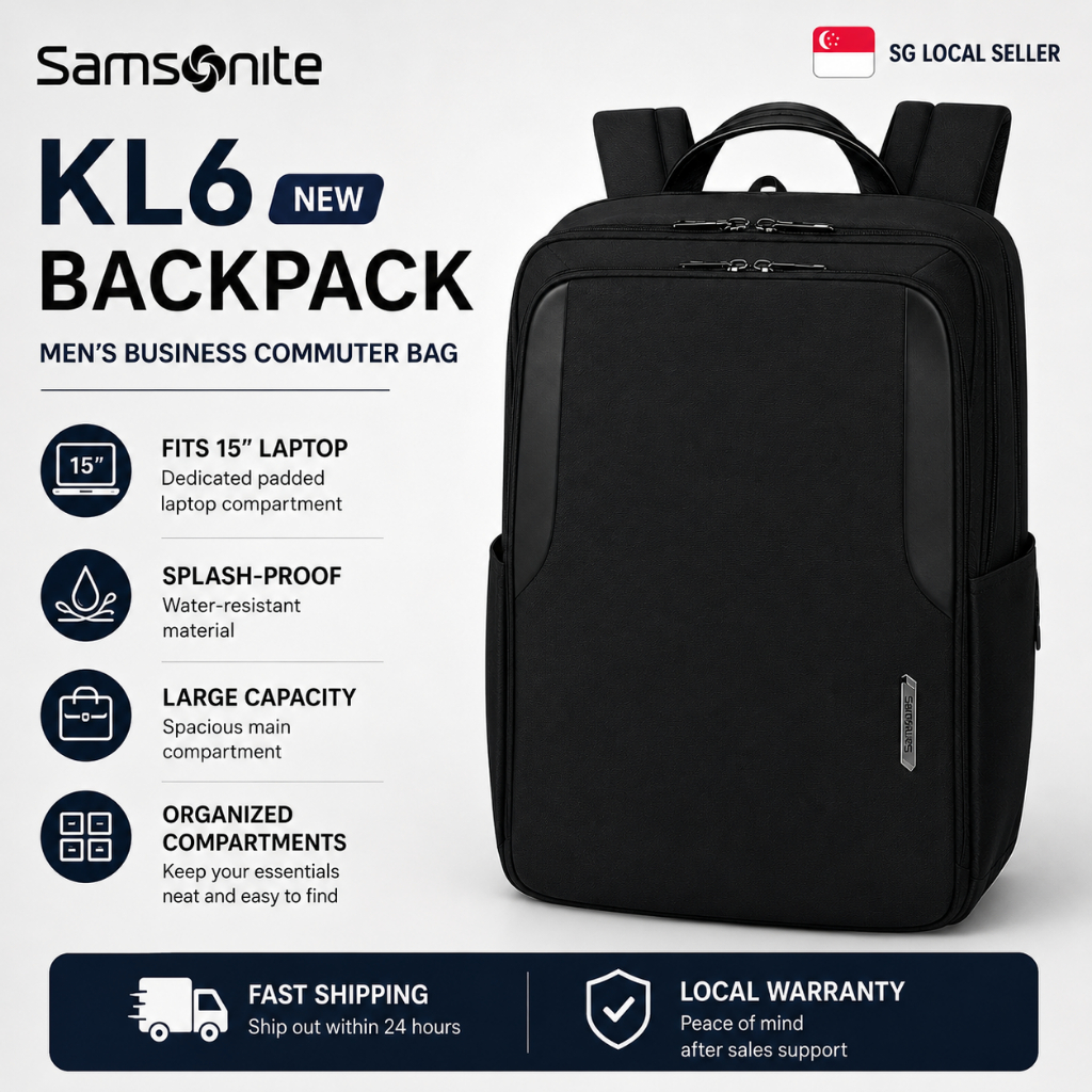 Samsonite New Backpack Men's Backpack Large Capacity Business Commuting ...