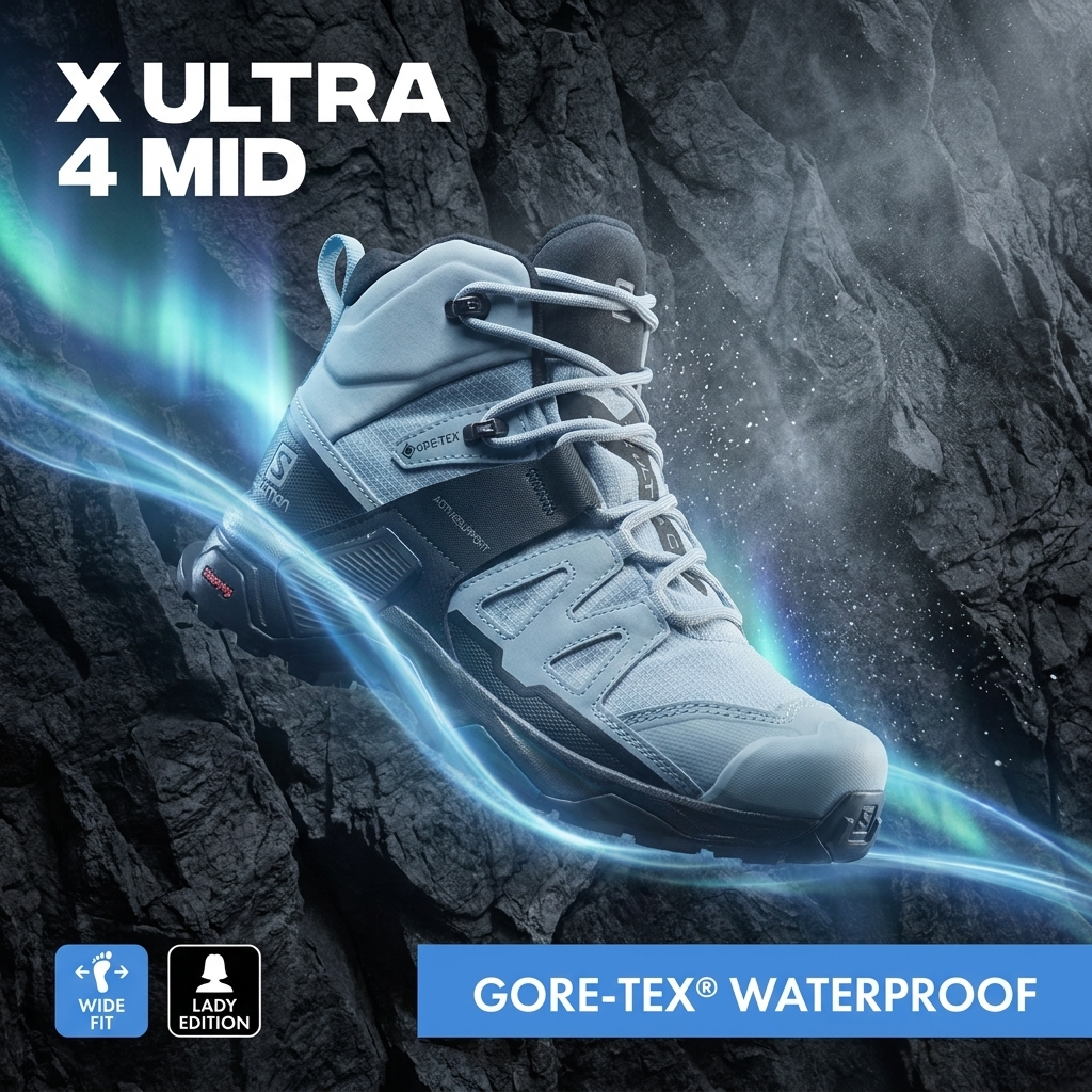 SALOMON X ULTRA 4 MID WIDE GORE-TEX Women Hiking Shoes Official